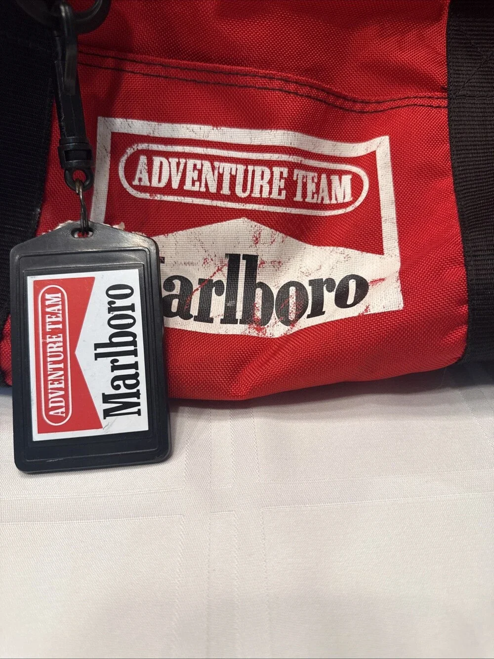 Vintage Marlboro Adventure Team Red Duffle Bag Travel Gym Bag w/ Tag